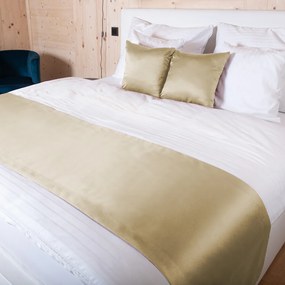 Biante Saténový prehoz/behúň na posteľ Satén LUX-054 Latte Na mieru