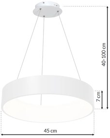 Závesné LED svietidlo Ohio, 1x LED 40w, 3000-6000k, w