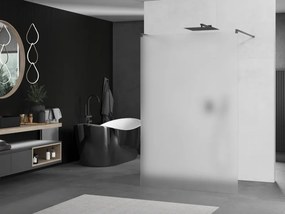 Mexen Kioto, sprchová zástena Walk-In 110 x 200 cm, 8mm sklo námraza, grafitový profil, 800-110-002-66-30