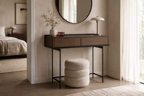 Elegantná toaletka Zenar 100 cm so zásuvkami - orech / čierna