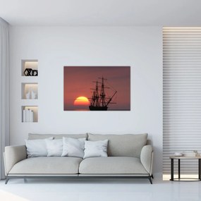 Obraz - Stredoveká loď (90x60 cm)