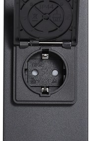 Moderný vonkajší stĺpik čierny s dymovým sklom 70 cm so súmrakovým senzorom IP44 - Dánsko