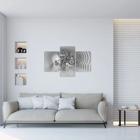 Obraz - Čiernobiele bubliny (90x60 cm)