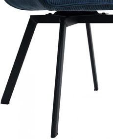 Jedálenská stolička Jordi Cord - modrá