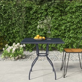 Záhradný stôl antracitový 80x8x72,5 cm oceľová sieťovina 362731