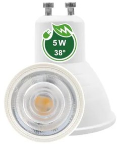 BERGE LED žiarovka - GU10 - 5W - 38 stupňov - studená biela