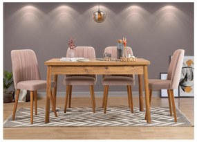 Jedálenský set Bimuvo 5 (borovica atlantická + kameň) (pre 4 osoby). Vlastná spoľahlivá doprava až k Vám domov. 1095062