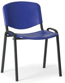 Plastová stolička ISO - čierne nohy, modrá