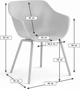 Jedálenská stolička HARTMAN IRIS RONDO, čierna