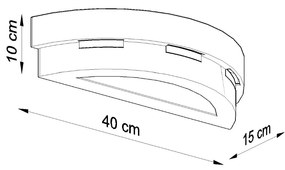 Nástenné svietidlo Helios, 1x biele keramické tienidlo