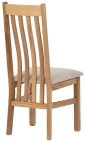 Jedálenská stolička FLINT — masív dub, látka, viac farieb Sivá