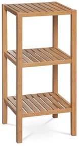 Regál, 3 police, masiv bambus, přírodní odstín, nosnost 9 kg