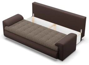 Trojmiestna rozkladacia sedačka FORESTA hnedá / cappuccino