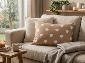 Obliečka na vankúš z mikrovlákna CARAMHEART 50x70 cm, hnedý