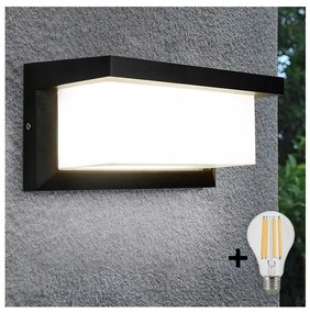 LED Vonkajšie nástenné svietidlo NEELY 1xE27/9W/230V 4000K IP54 čierna