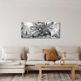 Obraz - Plameniaky graffiti (120x50 cm)