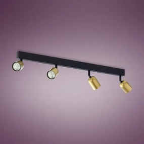 Bodové svietidlo TOP 4xGU10/10W/230V zlatá/čierna