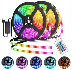 Dekoratívny RGB LED pásik 8mm x 5m s diaľkovým ovládaním IP20 300 LED