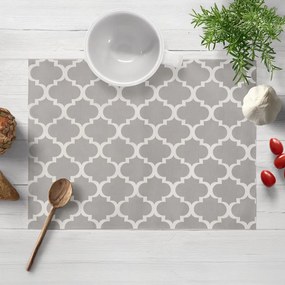 Biante Bavlnené prestieranie na stôl Sandra SA-188 Sivé Maroko 30x40 cm