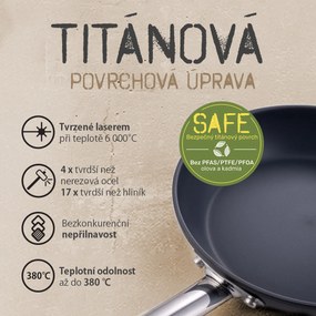 Panvica s titánovým povrchom Ø 28 cm - Saturn Terra Lunasol - 601302