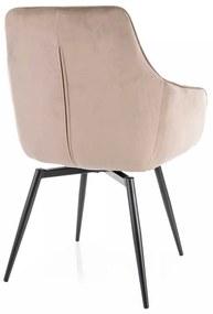 Jedálenská stolička Alcano Velvet, béžová