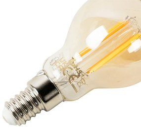 Sada 5 ks Smart E14 stmievateľná v Kelvinovej LED lampe P45 goldline 4,9W 470 lm 1800-4000K