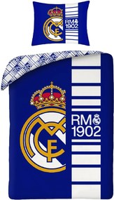 Bavlnené posteľné obliečky Real Madrid CF – motív RM 1902 - 100% bavlna - 70x90 cm + 140x200 cm