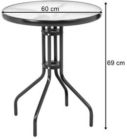 Dekorstudio Okrúhly stôl na balkón ISLAND 60cm