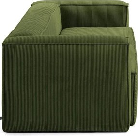 Zelená menčestrová pohovka 240 cm Blok – Kave Home