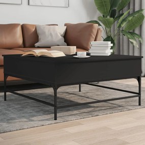 Konferenčný stolík, čierny 95x95x45 cm, kompozitné drevo+kov 3217064