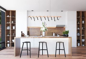 Toolight Toolight, LED stropné svietidlo 120cm 30W 4000K APP1288-CP, čierna-hnedá, OSW-00943