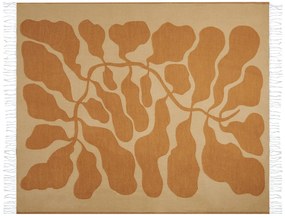 Deka 130 x 170 cm béžová/oranžová BANGRE Beliani