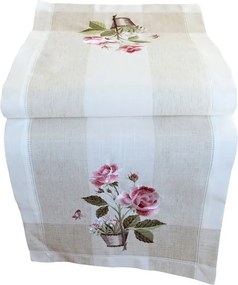Obrus Ružová ruža 40 × 140 cm