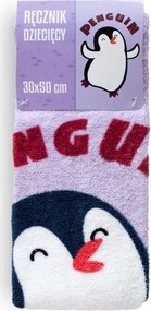 Detský bavlnený uterák ANIMALS 30x50 cm - Tučniak