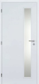 Doornite CPL Interiérové dvere TIKA1 sklo 60 L, 646 × 1983 mm, CPL laminát, ľavé, biele, presklené