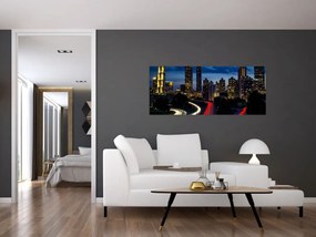 Obraz - Nočné mesto (120x50 cm)
