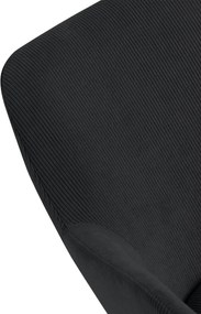 Jedálenská stolička Olema látka cord - čierna