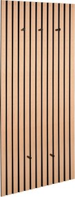 XXXLutz VEŠIAKOVÝ PANEL, čierna, dub artisan, 50/125/7 cm Xora - Vešiakové steny - 001234013001