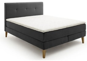Antracitová boxspring posteľ 180x200 cm Stockholm – Meise Möbel