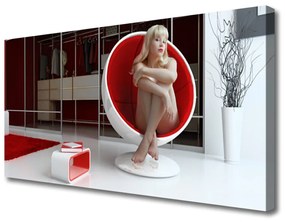 Obraz na plátne Izba nahá žena 120x60 cm