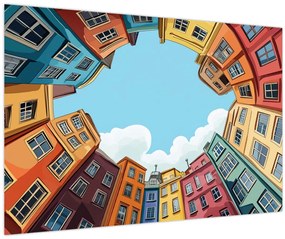 Obraz - Medzi domami (90x60 cm)