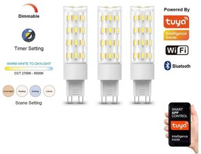 IMMAX NEO LITE SMART sada 3x žárovka LED G9 4W CCT teplá až studená bílá, stmivátelná, Wi-Fi, TUYA 07763C