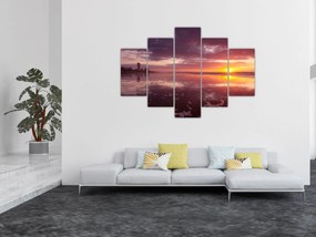 Obraz - Pláž pri západe slnka (150x105 cm)