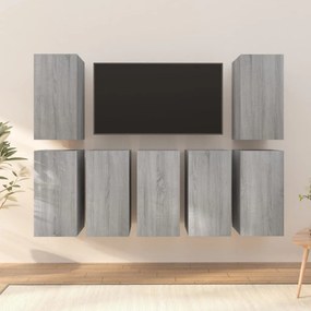 TV skrinky 7 ks sivý dub sonoma 30,5x30x60 cm spracované drevo