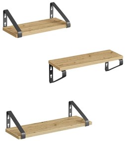 Sada troch nástenných políc LWS033B88