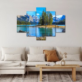 Obraz - Horská krajina s riekou (150x105 cm)