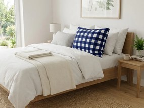 Obliečka na vankúš z mikrovlákna NAVY GINGHAM 70x90 cm, modro-biely