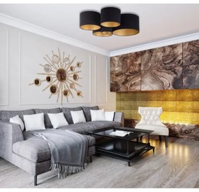 Duolla - Stropné svietidlo ROLLER PENTO 5xE27/60W/230V čierna/zlatá