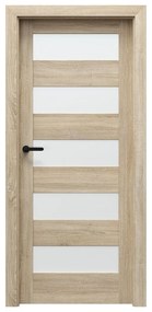 Porta doors Sonoma Interiérové dvere rámové, 80 P, 848 × 1985 mm, fólia, pravé, Sonoma, presklené