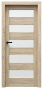 Porta doors Sonoma Interiérové dvere rámové, 80 P, 848 × 1985 mm, fólia, pravé, Sonoma, presklené